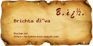 Brichta Éva névjegykártya
